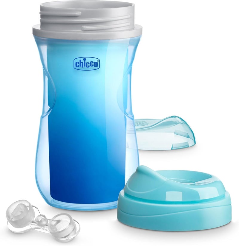 Chicco Double-Wall Insulated Sippy Cup with Bite-Proof Rim Spout and Spill-Free Lid 9oz. | Top-Rack Dishwasher Safe | Easy to Hold Ergonomic Indents | Blue/Sharks, 2pk | 12+ months - Image 5
